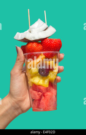 Delizioso e sano cocktail di frutta fresca Foto Stock