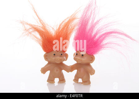 Due giocattolo bambole Troll Foto Stock
