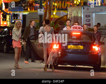 Riprese di serie TV Broadchurch a Weymouth Dorset, Regno Unito Foto Stock