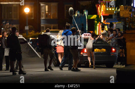 Riprese di serie TV Broadchurch a Weymouth Dorset, Regno Unito Foto Stock