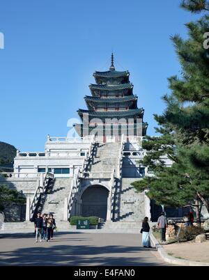 Si tratta di una foto del Museo Folcloristico Nazionale di Corea a Seul,ho il suo nome è Jongno-gu. Foto Stock