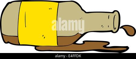 Cartoon birra fuoriuscito Illustrazione Vettoriale
