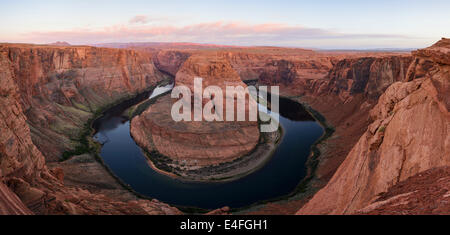 Curva a ferro di cavallo, il Fiume Colorado, vicino pagina, Arizona, Stati Uniti d'America Foto Stock