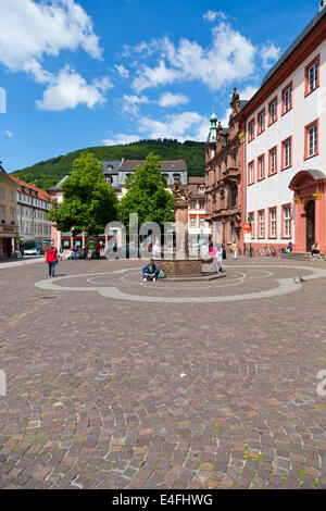 Museo Universitario sulla Piazza dell'Università di Heidelberg, Germania Foto Stock