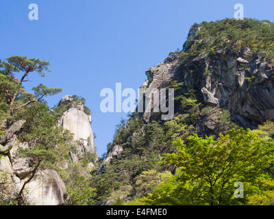 Shosenkyo Gorge nel fresco verde in Kofu, Yamanashi, Giappone Foto Stock