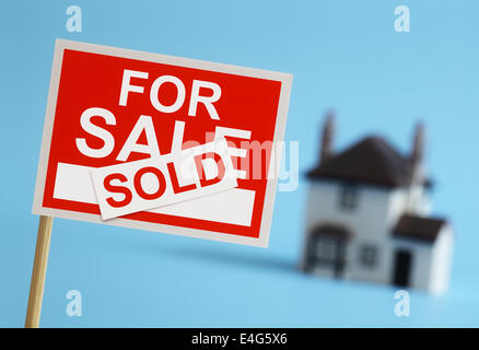 Agente immobiliare in vendita segno Foto Stock