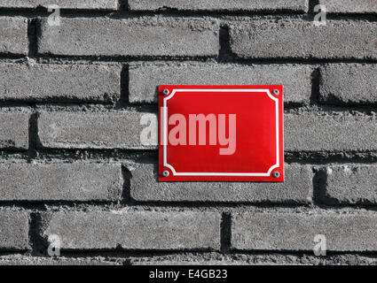 Casa vuota scheda numero Foto Stock