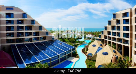 Il panorama dei moderni hotel di lusso, Antalya, Turchia Foto Stock