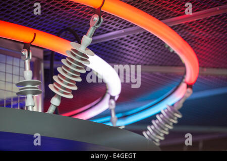 Una sostenibilità mostra presso il palazzo di cristallo che è il primo edificio nel mondo che ha ottenuto un eccezionale BREEAM (BRE Valutazione Ambientale) metodo di classificazione e un LEED (Leadership in Energy and Environmental Design) rating di platino. Londra, Regno Unito. Foto Stock