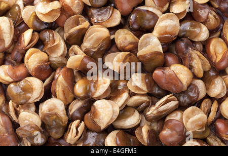 Arrosto di fave salate con organizzare come sfondo Foto Stock