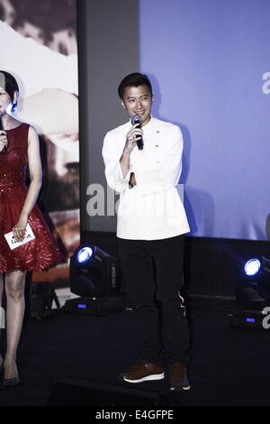 Pechino, Cina. 9 Luglio, 2014. Cantante e attore Nicholas Tse assiste il premier del reality show "Chef" Nic a Pechino in Cina mercoledì 9 luglio 2014. © TopPhoto/Alamy Live News Foto Stock