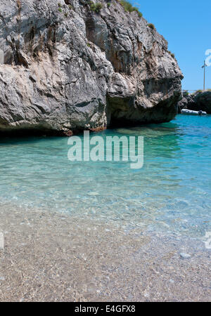 Vista di Marina Piccola, Isola di Capri, Campania, Italia. Foto Stock