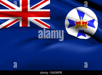 Bandiera del Queensland, Australia. Close up. Foto Stock