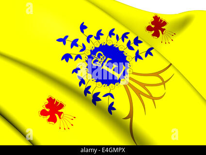 Royal Standard di Barbados. Close up. Foto Stock