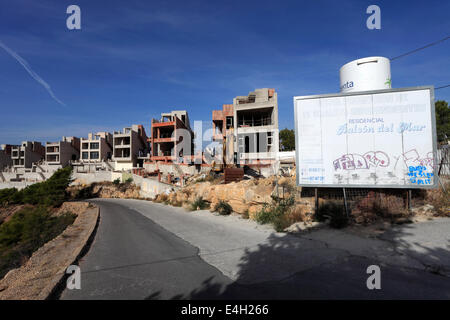 Nuova costruzione di ville, Playa de Levante, località di Benidorm, Costa Blanca, provincia di Valencia, Spagna, Europa. Foto Stock