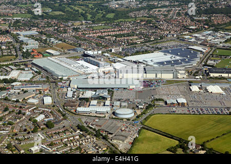 Vista aerea del Mini auto manufacturing factory a Cowley in Oxford, Regno Unito Foto Stock