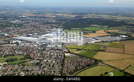 Vista aerea del Mini auto manufacturing factory a Cowley in Oxford, Regno Unito Foto Stock