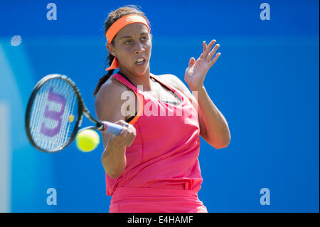 Madison Keys - AEGON International 2014- Eastbourne - Inghilterra - Donne singoli semi finali. Tasti di Madison giocando diretti Foto Stock