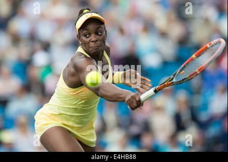 Sloane Stephens - AEGON International 2014- Eastbourne - Inghilterra, Sloane Stephens NEGLI STATI UNITI D' AMERICA in azione a giocare una mano sola backha Foto Stock