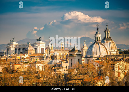 Vista aerea di Roma Foto Stock