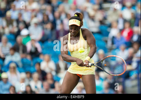 Sloane Stephens - AEGON International 2014- Eastbourne - Inghilterra, Sloane Stephens NEGLI STATI UNITI D' AMERICA in azione giocando scritto Foto Stock