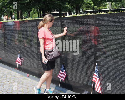 Il Viet Nam War Memorial, Washington Foto Stock