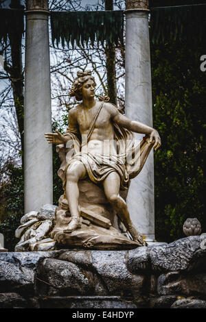 Apollo. Fontane ornamentali del palazzo di Aranjuez, Madrid, Spagna Foto Stock
