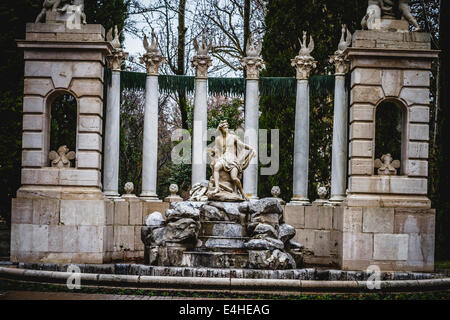 Apollo. Fontane ornamentali del palazzo di Aranjuez, Madrid, Spagna Foto Stock