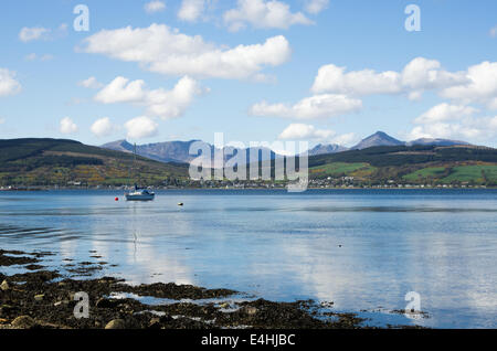 Lamlash Bay sull'isola di Arran, Scozia Foto Stock