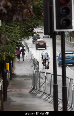 Harrogate si prepara per le Tour de France Luglio 2014 Foto Stock