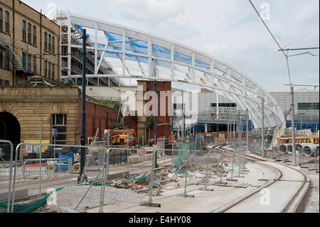 Riqualificazione del luogo della struttura di tetto a Manchester Victoria Rail ferrovia stazione ferroviaria. Foto Stock