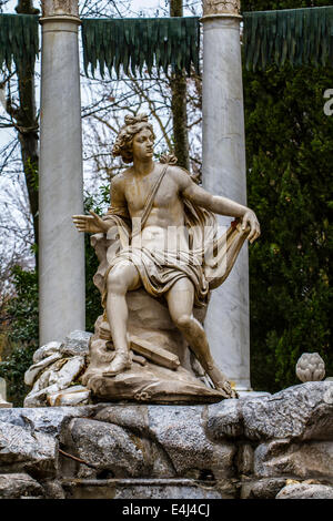 Apollo. Fontane ornamentali del palazzo di Aranjuez, Madrid, Spagna Foto Stock