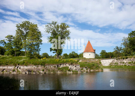 Il castello di Kuressaare nell isola di Saaremaa, western Estonia Foto Stock