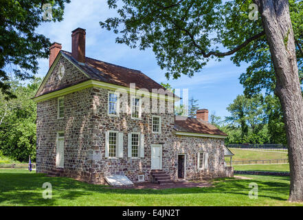 George Washington sede e casa in inverno 1777/78, Valley Forge National Historical Park, Pennsylvania, STATI UNITI D'AMERICA Foto Stock