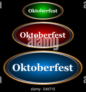 Tre icone Oktoberfest Foto Stock