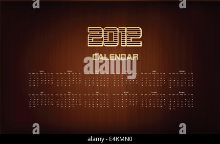 Calendario 2012 Foto Stock
