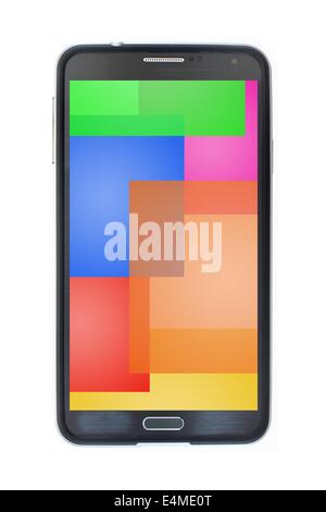 Un'immagine ravvicinata di un telefono cellulare Foto Stock