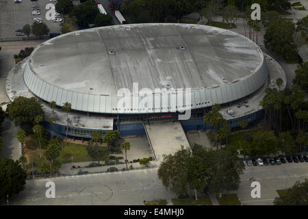 Los Angeles Memorial Sports Arena, Los Angeles, California, Stati Uniti d'America - aerial Foto Stock