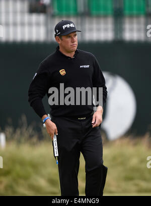 Hoylake, UK. 14 Luglio, 2014. L'apertura. Lee WESTWOOD [ita] durante la sua pratica rotonda. Credito: Azione Sport Plus/Alamy Live News Foto Stock