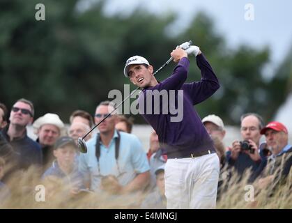 Hoylake, UK. 14 Luglio, 2014. L'apertura. Chesson HADLEY [USA] durante la sua pratica rotonda. Credito: Azione Sport Plus/Alamy Live News Foto Stock