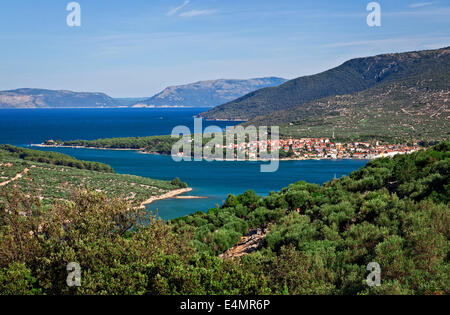 Cherso Croazia vista città fron sopra Foto Stock