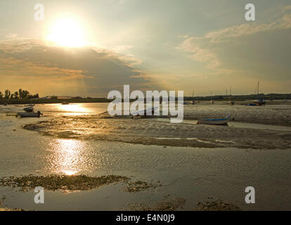 Crepuscolo presso Manningtree Essex Foto Stock