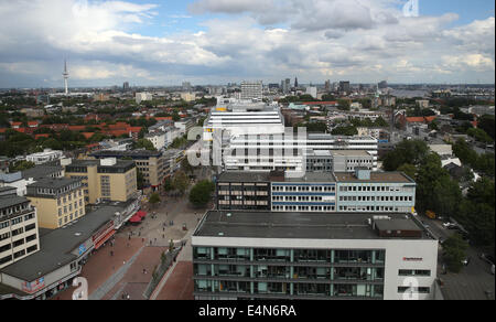 Amburgo, Germania. 1 Luglio, 2014. Una veduta aerea di Ikea centro shopping di Amburgo (Germania), 1 luglio 2014. Foto: Axel Heimken/dpa/Alamy Live News Foto Stock