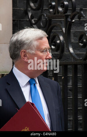 A Downing Street, Londra il 15 luglio 2014. NewDefense segretario Michael Fallon sostituisce Phillip Hammond che svolge il ruolo di Segretario di Stato per gli affari esteri. Credito: Paolo Davey/Alamy Live News Foto Stock