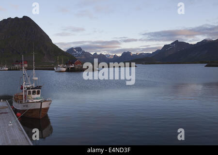 La pesca cutter in Ramberg, Norvegia Foto Stock