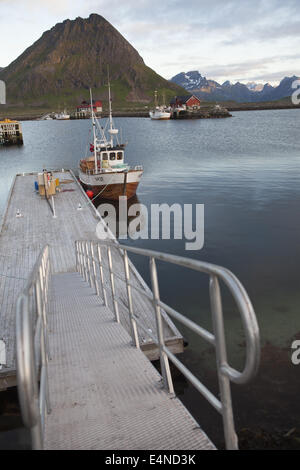 La pesca cutter in Ramberg, Norvegia Foto Stock