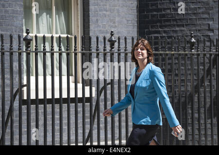 Londra, Regno Unito. Il 15 luglio 2014. Rimescolate mobile arriva a Downing Street a Londra per il loro incontro settimanale. Nella foto: Claire Perry. © Lee Thomas/ZUMA filo/Alamy Live News Foto Stock