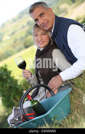 Matura in un vigneto Foto Stock