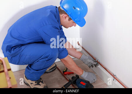 Plumber tubi di raccordo Foto Stock