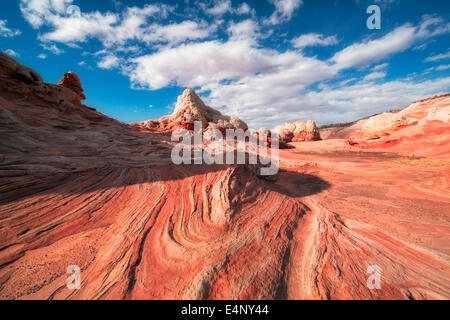 Stati Uniti d'America, Arizona, bianco tasca, in vista delle formazioni rocciose Foto Stock